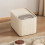(Cream White, S) Pet Food Storage Container - Moisture-Resistant PP 4
