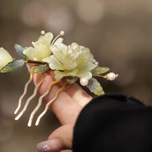 (D) Peony U-Shape Hairpin, Chinese Metal Hair Accessory