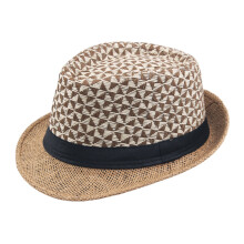 (Khaki) Beach Straw Sun Hat - UV Protection for Summer