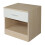 Comfy Living Oak/Cream High Gloss Bedside Table 4