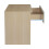 Comfy Living Oak/Cream High Gloss Bedside Table 3