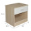 Comfy Living Oak/Cream High Gloss Bedside Table 2