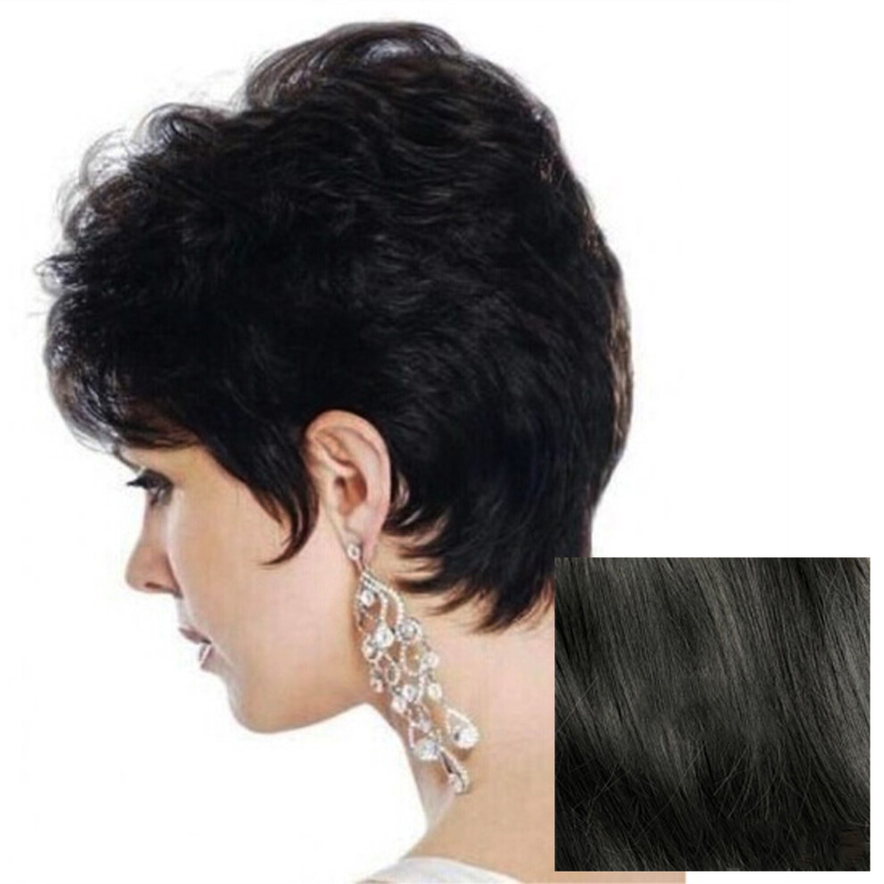 Penghui-Toys (Transparent) Fluffy Short Synthetic Wig With Bangs
