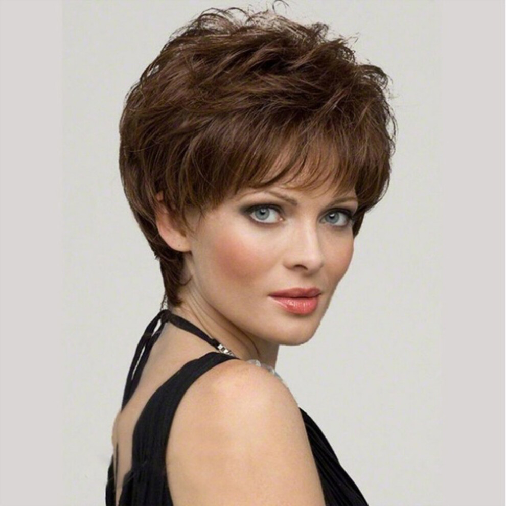 Phui-Pet-Supplies (Matcha Green) Fluffy Short Synthetic Wig With Bangs - Heat Resistant