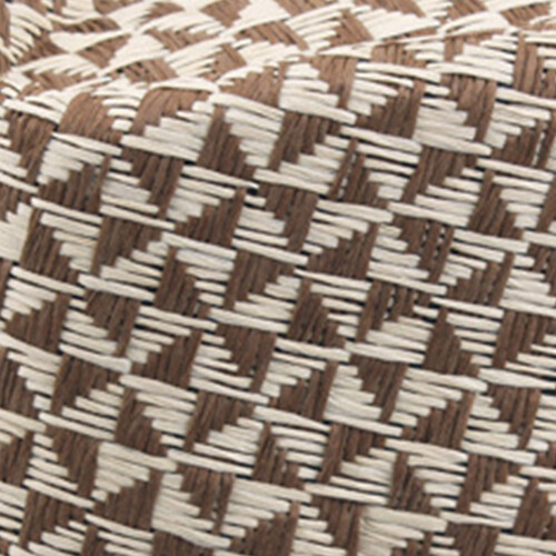 (Khaki) Beach Straw Sun Hat - UV Protection for Summer 2
