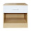 Comfy Living Oak/White High Gloss Bedside Table 3