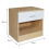 Comfy Living Oak/White High Gloss Bedside Table 2