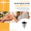 (A) Stainless Steel Kitchen Funnel for Cooking Baking 11