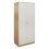 Comfy Living Oak/Cream High Gloss 2 Door Wardrobe 4