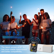 Mini USB MP3 Player with Bluetooth & Built-in Speaker, 128GB Support