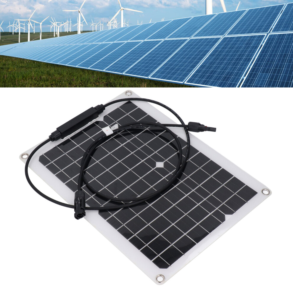18V 15W Flexible Monocrystalline Solar Panel Kit For Battery Charging 6901385864130
