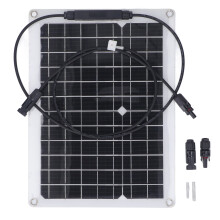 Solar Charging Panel15W18V, Flexible Monocrystalline Module with Dual USB Ports and Overload Protection for Wide Application in Off Grid Scenarios