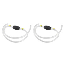 2X Bomba de Mano de Sifón de Alto Flujo Bomba de Transferencia de Combustible de Coche Manual Portátil con Manguera de Sifón de 2 M