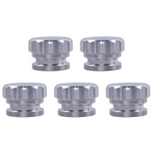 5szt. 2-Calowy 51mm Stop Aluminium Spawany na Szyjce Wlewu i Części Samochodowej Zmodyfikowany Korek Wlewu Paliwa Srebrny