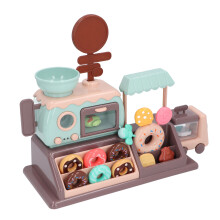 Donut Shop Playset for Kids, Pretend Microwave Oven, Light & Sound