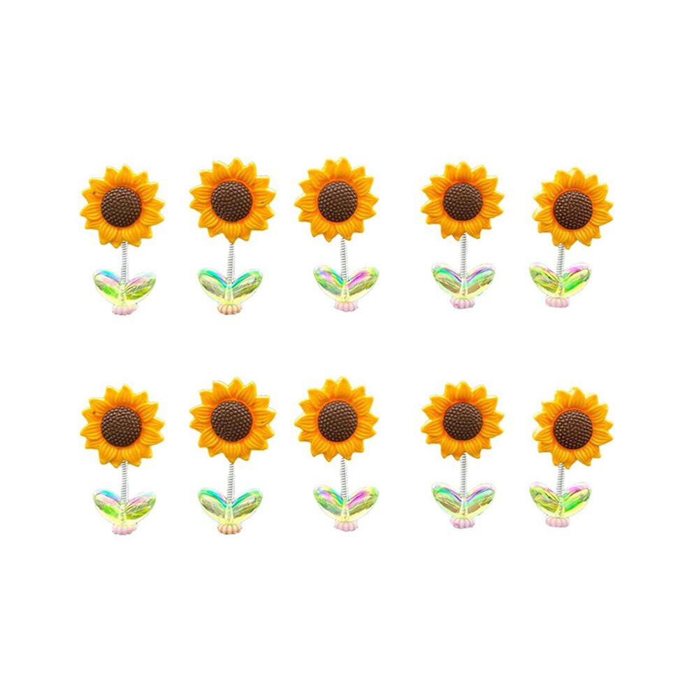 10X Cozy Home Sunflower, Sunny Ornaments Sunflower For Car, Car Interior Ornament, Car Mounted Spring Ornaments 6133053059979