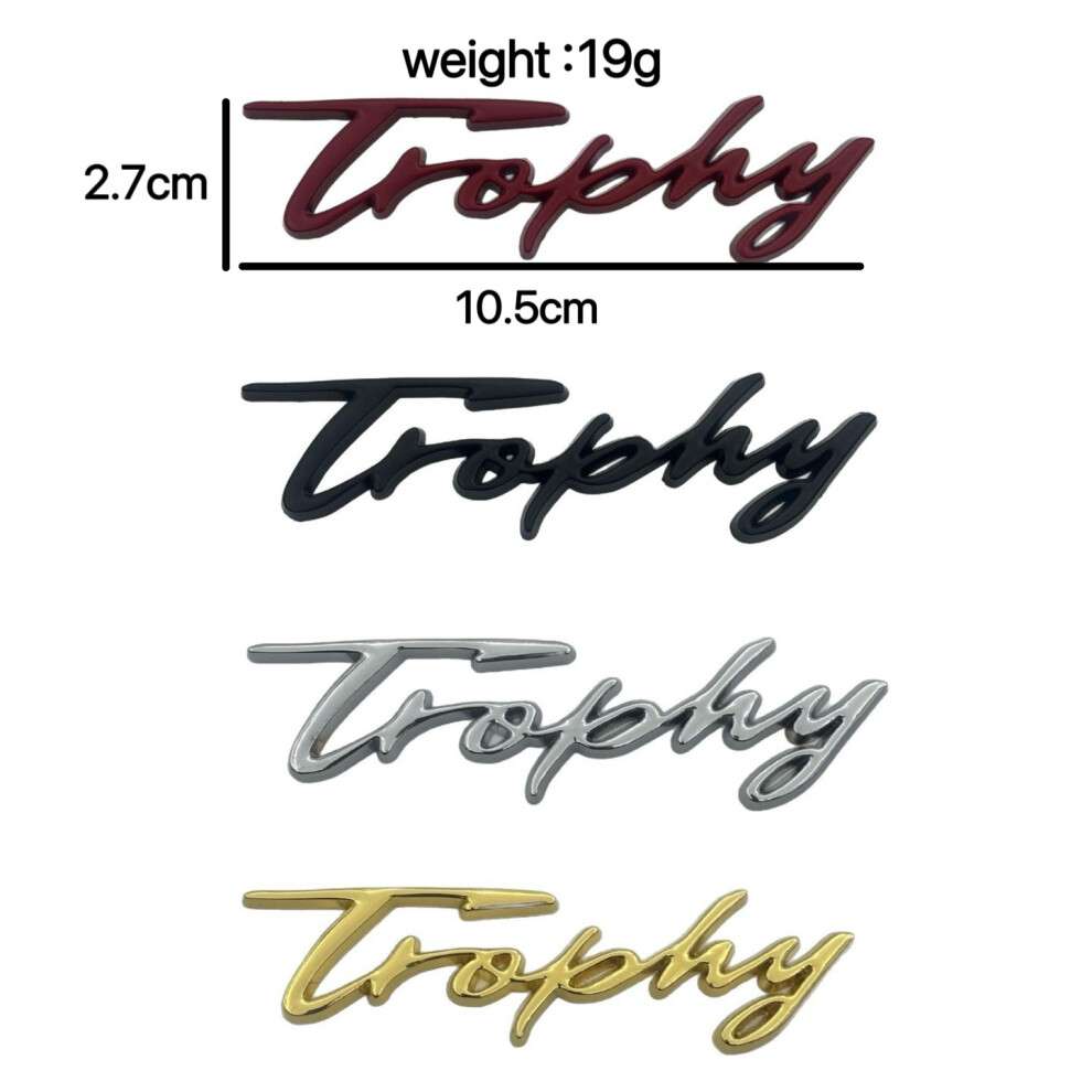 (Trophy ) Trophy Body Sticker 18 New Mg Modified Car Logo Mg6 Personalized English Car Sticker Tail Label Metal Label Black 4037248611411