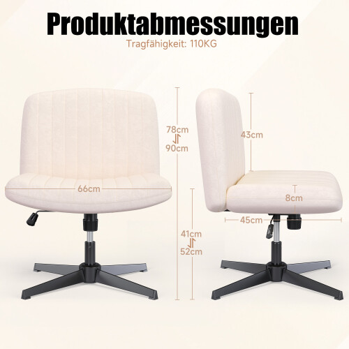 Cadeira Rosa Sem Braços com Design Moderno 1