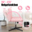 Cadeira Rosa Sem Braços com Design Moderno 3