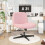 Cadeira Rosa Sem Braços com Design Moderno 4