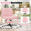 Cadeira Rosa Sem Braços com Design Moderno 5