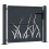 VidaXL vidaXL Gartentor Anthrazit 100x100 cm Stahl Gras-Design 2