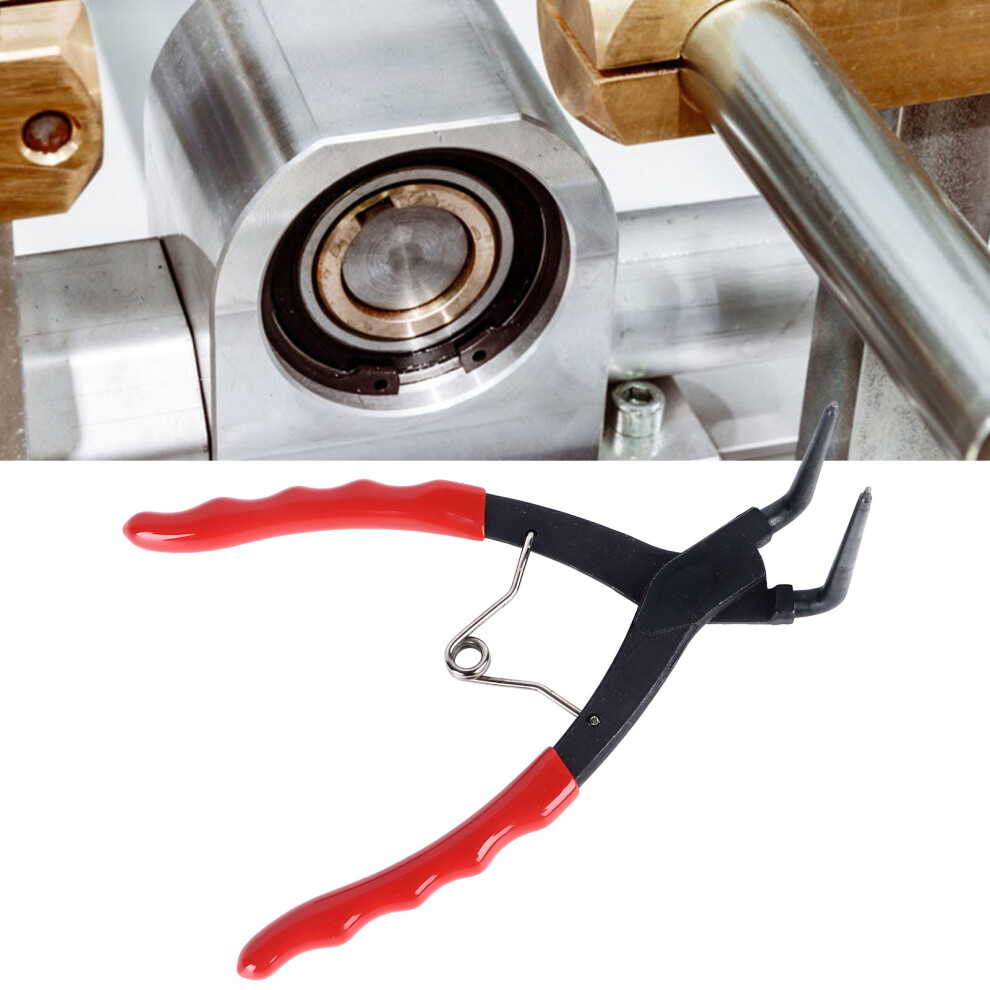 Carbon Steel Circlip Pliers 7In Heavy Duty Internal Bent 90 Spring Loaded 5051385866076