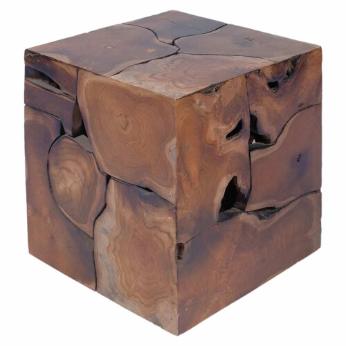 VidaXL vidaXL Stool Seat/Footrest/Side Table Furniture Home Solid Teak 40x40x45 cm 1