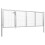 vidaXL Gartentor Stahl 350 x 100 cm Silbern 2