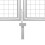 vidaXL Gartentor Stahl 350 x 100 cm Silbern 3