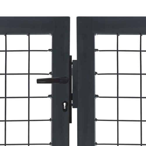 VidaXL vidaXL Gartentor mit Pfosten Stahl 350140 cm Anthrazit 2