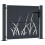 VidaXL vidaXL Gartentor Anthrazit 100x75 cm Stahl Gras-Design 2