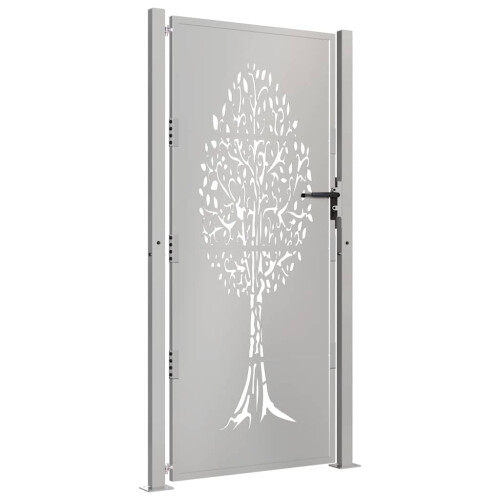 VidaXL vidaXL Gartentor 100x175 cm Cortenstahl Baumdesign 2