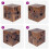VidaXL vidaXL 4 pcs Stools Chair/Coffee Side End Table Seat Footrest Solid Teak Brown 6