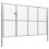 VidaXL vidaXL Gartentor Stahl 350 x 150 cm Silbern 2