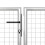VidaXL vidaXL Gartentor Stahl 350 x 150 cm Silbern 3