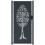 VidaXL vidaXL Gartentor Anthrazit 100x200 cm Stahl Baum-Design 3