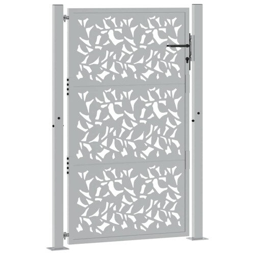 VidaXL vidaXL Gartentor 100x150 cm Wetterfester Stahl Blattdesign 2