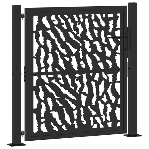 VidaXL vidaXL Gartentor Schwarz 100x100 cm Stahl Trace Design 1