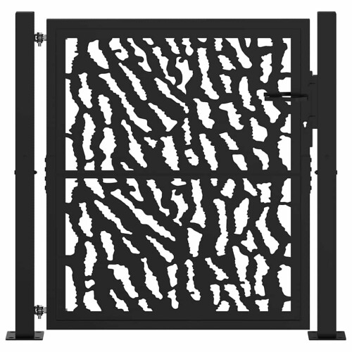 VidaXL vidaXL Gartentor Schwarz 100x100 cm Stahl Trace Design 2