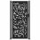 VidaXL vidaXL Gartentor Schwarz 100x200 cm Stahl Flammendesign 3