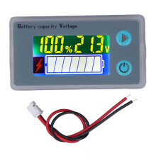 Tester de contor de baterie cu alarmă de joasă tensiune, afișaj LCD digital cu cititor de stare a bateriei, rezistent la stropire, fără praf,