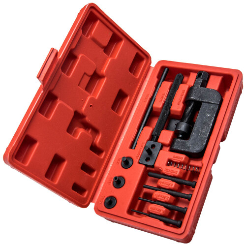 Chain Breaker Riveting Tool Cutter Cam Drive Motorcycle Link Separator 13pcs
