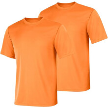 Hanes Men T-Shirt Pack of 2 (S) Safety Orange