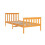 Comfy Living (No Mattress) 3ft Wooden Bedframe in Caramel 2