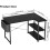 L Shaped Desk 100CM Computer Desk Study Office Table Writing Table With Bookshelf Reversible Corner Workstation 3