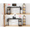 L Shaped Desk 100CM Computer Desk Study Office Table Writing Table With Bookshelf Reversible Corner Workstation 4