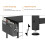 L Shaped Desk 100CM Computer Desk Study Office Table Writing Table With Bookshelf Reversible Corner Workstation 6