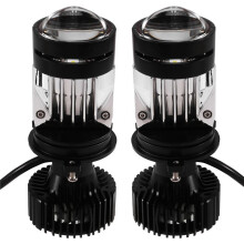 Lâmpadas de Farol de LED para Motocicletas, Lente Bi LED, Projetor A Laser para Motocicletas, Feixe de Luz Turbo, Ventilador Y3PRO-H4