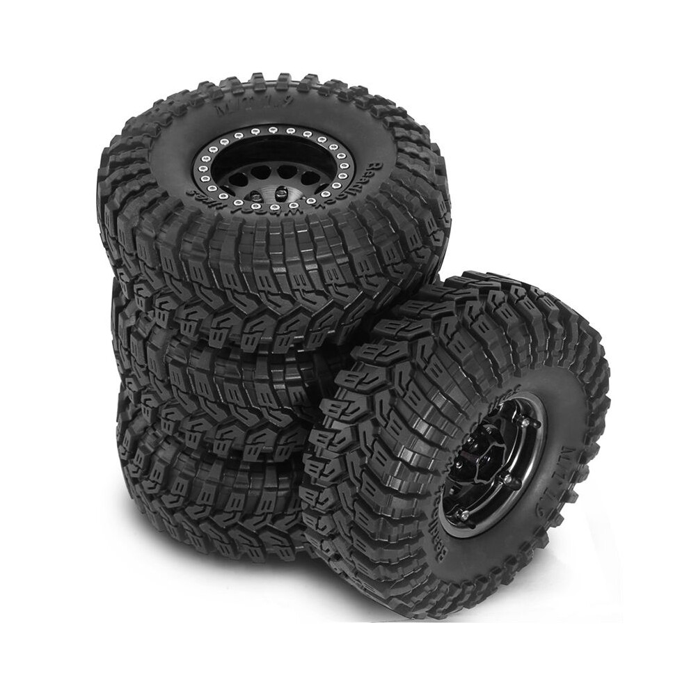 4Pcs 1.9 Metal Beadlock Tires Claw Mud Terrain Wheel Tires For Fcx10 Axial Scx10 Pro Scx10 Utb18 Trx4 Black 6033466517700